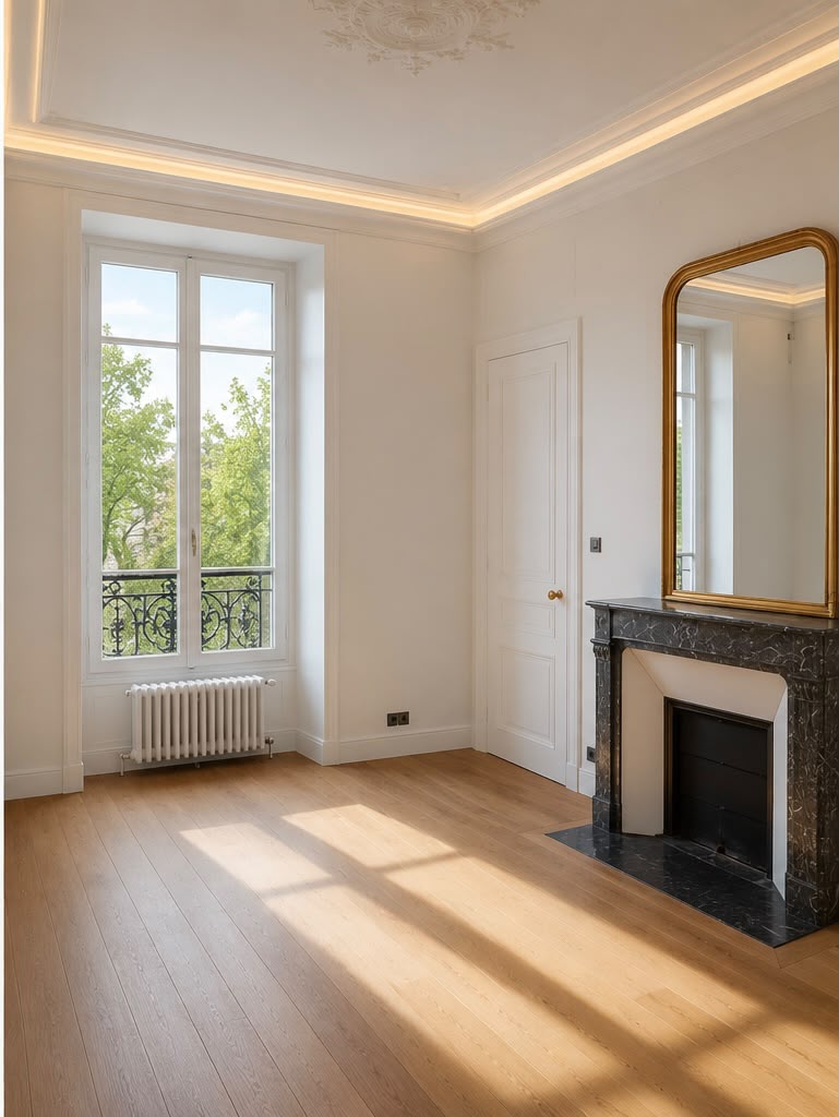Finition de façade après travaux de peinture